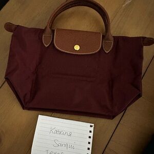 Longchamp Small Top Handle burgundy
